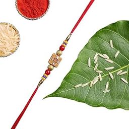 भाई की राखी - Designer Mouli Rakhi for Brother | Online Delivery of Stylish Rakhi for Bhai | Rakshasutra, Kalava with Roli Tika, Chawal and Rakshabandhan Card-image-5
