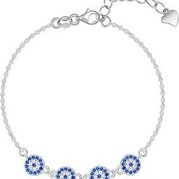 925 Silver Evil Eye Bracelet, Adjustable | Gifts for Women and Girls |With Certificate of Authenticity and 925 Stamp | 6 Months Warranty*-51