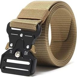 MIPPO® Tactical Belt Work Belt Black Nylon Military Belt Work Belts for Men Military Style Heavy Duty Work Belts Quick Release Metal Buckle Nylon Belt for Work Outdoor Sports Daily Casual Canvas Belt-image-46