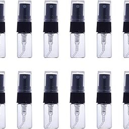 2ml Clear Round Regular Glass Vial + Black Plastic Spray Pump + Cap-17