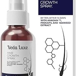 Veda Luxe Hair Growth Spray – Prevent Hair Loss & Stimulate Follicle Growth – Infused with Anagaing, Procapil & Seaweed Extract – Fast-Acting Formula – 30ml-picture-22