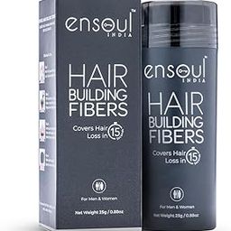 ENSOUL Hair Building Fibers | Covers Hair Loss, Bald Spot And Thinning in 15 seconds | For Men & Women | FDA Certified | Safe For Daily Use (Black) (25Grams)-image-17