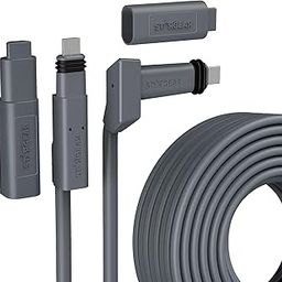 YuanLey 32.8FT Starlink Cable for Starlink Actuated Gen 2, Standard Starlink Rectangular Satellite V2 Replacement Cable Waterproof Starlink Cables with End Caps Gray (32.8FT/10M)-image-28