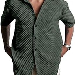 Men's Half Sleeve Bubble Pattern Shirt | Stylish Printed Casual Shirt for Daily & Travel Wear-image-78