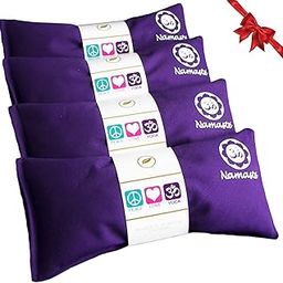 Namaste Yoga Lavender Eye Pillows - 4 Pieces - Purple Cotton By Happy Wraps®-image-5