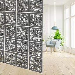 Olive Tree 12Pcs Hanging Room Divider Panel | Modern Hanging Screen Partition for Home Decoration, Living Room (11.5" x 11.5" - 12 Panels)-OTD-5098-image-14
