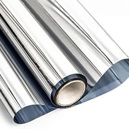 ERATO Silver Window Mirror Film Daytime Privacy Heat Control Reflective Glass Covering Anti UV Solar Film Static Cling House Window Tint (Silver Window Tint Film, 20 x 100 Inch)-image-24