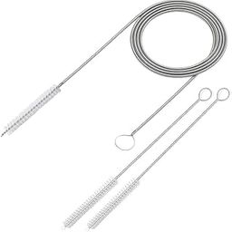 2pcs Straw Brushes & a Single-Head Spring Brush, Flexible Long Pipe Drain Cleaning Tool Car Sunroofs Refrigerator Drains Filtration Systems Long Wire Brushcar and Fridge 60-inch X 2/5 inch-image-25