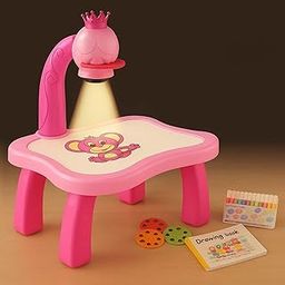 GRAPHENE Drawing Projector Table Set Led Magic Doodle Board Kit for Kids Trace Draw Smart Sketcher 24 Patterns 12 Colorful Pen & Book Fun Educational Creative Painting Desk Toy Boy Girl 3+ Years-image-64