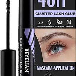 Cluster Lash Glue, Lash Bond Mascara Wand Individual Eyelash Glue for DIY Eyelash Extension Use Super Strong Hold Latex Free Eyelash Adhesive by BEYELIAN-31