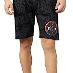 Deadpool Printed Regular Fit Black Cotton Men Shorts-picture-53