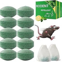 KHODIFY Mouse Repellent (10PCS)Rodent Repellents - Peppermint Oil Mouse and Squirrel Deterrent for Indoor-Outdoor Garage, Rat Poisoning for Inside Home, Natural Repellent to Keep Rodents Out of Car, Rat Controller Pills 10 pcs-image-62