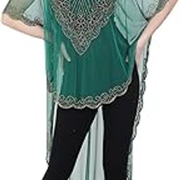 Free Size M L XL XXL Beach Cover Up Vacation Cocktail Wear Ladies Saree Suit Cover Up Exquisite Handmade Embroidery Poncho Shrug Dress Style Holidays Glamour Look Style Wear-picture-45