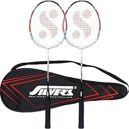 Silver's Aluminium Defender Badminton Kit (2 Racquets with Full Cover)(Red/White)-27