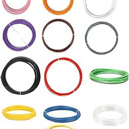 INVENTO 5 Meter Each 1.75mm 13 Colours Pink Orange White Green Blue Violet Brown Grey Transparent Black Red Skin Yellow PLA Filament 3D Printing Filament for 3D Pen 3D Printer-12