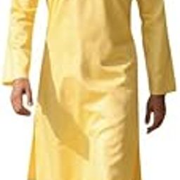 Cotton Yellow Self Design Weaving Kurta and Pyjama Set-image-2