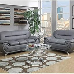 Fabrique Visionary 3+2 Leatherette 5 Seater Sectional Sofa Set | Comfortable Furniture for Home Office & Living Room | 4 Year Warranty | Easy to Move with Stainless Steel Legs | Light Grey-image-81