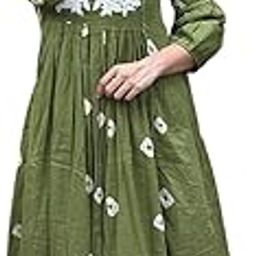 Women's Cotton Printed Long Anarkali Kurti with Pant-image-37
