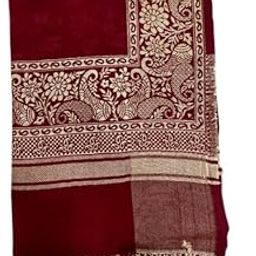 Ss traders wine purple fine kashmiri border shawl for women soft and warm-image-39