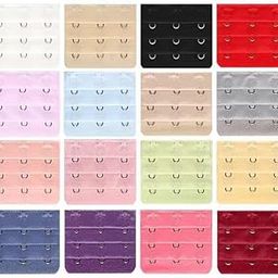 22PCS Womens Bra Comfortable Extenders 3-Hook 3 Rows Spacing Bra Extension Strap Girls Underwear Soft Back Stretchy Band Color in Random-33