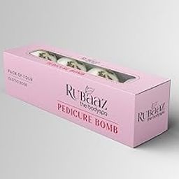 Rubaaz Rose Pedicure Bomb, Pack of 4 Floral Foot Soak Tablets, Relaxing Aromatherapy Bath Fizzer-29