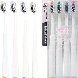 ArtSpark Tooth Brush Set for Kids & Adults - Pack of 4Pcs Bamboo Charcoal Bristles Toothbrush for Sensitive Teeth, Toothbrush Soft Bristles with Compact Head, Manual Tooth Brush (Multicolour)-image-79