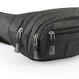 Waist Bag Fanny Pack Bum Bag Travel Passport Holder Chest Bag Phone Money Holder Waist Bag (Black)-image-69