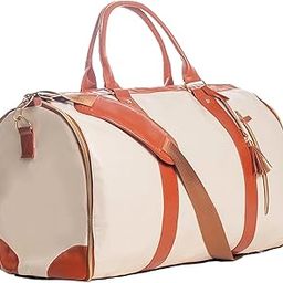 CALANDIS® PU Leather Duffle Bag Adjustable Strap Weekender Bag for Trip Hiking Outdoor Beige | Clothing, Shoes & Accessories | Mens Accessories | Backpacks, Bags & Briefcases-image-50