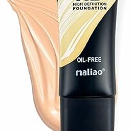Maliao HD High Definition Oil-Free Foundation - Flawless Definition, Oil-Free Finish (WHITE IVORY)-image-2