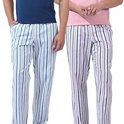 Men Regular Fit Vertical Striped Mid-Rise Pack of 2 Lounge Pants-image-2