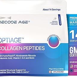 Decode Age OptiAge Collagen Supplement | Supports Hair, Skin, Bone and Joint Health | 75 gm, 14 Servings-69
