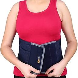 kossto Rubber abdominal belt after delivery for tummy reduction| Lumbo Sacral| Lower Back Pain Relief| Breathable Belt for Men and Women Universal (Waist-Small,Medium,Large,XL-23