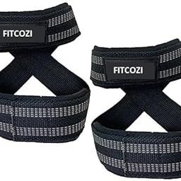 igure 8 Weight Lifting Straps for Weightlifting Heavy Duty Deadlifting Workout Straps | Wrist Wraps Gym Equipment Gear Men Women Pair (Black) (Black)-image-73