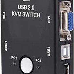 SIK USB VGA KVM Switch, KVM Switch Stable Reliable Widely Compatible for OS X for Vista 64bit for Win 7-24