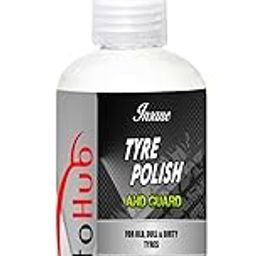 Auto Hub Car & Bike Tyre Polish - 300 ML, Insane Black Tyre Shine, Non-Greasy, Long Lasting & Dirt Repelling, Silicone & Cerium Oxide, Compatible with Rubber Tyres-82