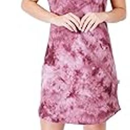 Tie Dye Knee Length Nightgown | Knitted Cotton | Regular Fit | Tie Dyed All Over Print | Nightwear, Casual Wear & Long Polo Sleep Dress | Above Knee T Shirt with Side Pockets-image-96