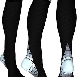Physix Gear Compression Socks for Men & Women 20-30 mmhg, Best Graduated Athletic Fit for Running Nurses Shin Splints Flight Travel & Maternity Pregnancy - Boost Stamina Circulation & Recovery GRY S/M-image-6