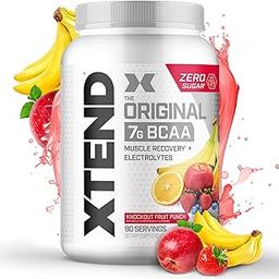 Scivation Xtend BCAAs (Pre-Workout, 7g BCAAs, 0g Carbs,Sugar & Calories, 3.5 Leucine, 2.5g L-Glutamine, 1g Citrulline Malate) - 1291 g, 90 Servings (Fruit Punch)-20