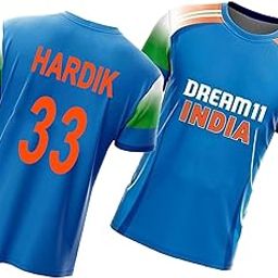 India ODI Indian Team Cricket Jersey HARDIK 33 T-Shirt 2025(Kid's, Boy's& Men)-image-70