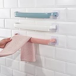 ARURA (LABEL) Bathroom Towel Bar | Self Adhesive No Drilling Waterproof Towel Rack | Bath Towel Holder (1 PC) (Multi Color)-image-22