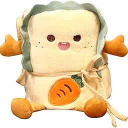 Fleece Blanket Roll Cute Foldable Throw Blankets with String for Home Office Car Safa AURH-image-5