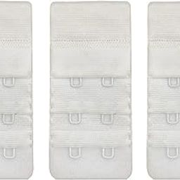 Women Bra Hook Extender 2 Hook 3 Eye bra Extender (Black, White, Beige,Pack Of 3)-31