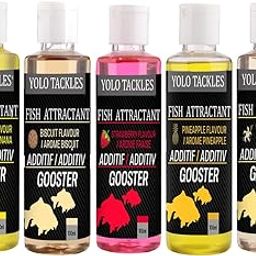Fishing Attractant for Fish Bait, Crap Fishing 100ml Banana, Biscuit,Pineapple, Strawberry, Vanilla - Pack of 5-image-23