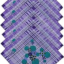 Kuber Industries Floral Cotton 6 Piece Women Handkerchief Set - Multicolour-image-17