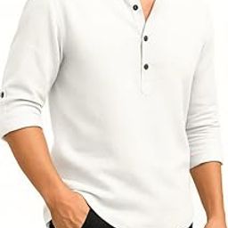 Men's Cotton Blend Solid Regular Fit Full Sleeve Short Kurta | Men's Trendy Short Kurta-image-10