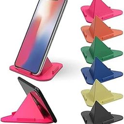 ABreezee Pack of 5 Plastic Portable Three Sided Triangle Anti Slip Desktop Stand Mobile Paradise Universal Phone Pyramid Shape Holder Desktop Stand - Multicolor, Pack of 5-image-63