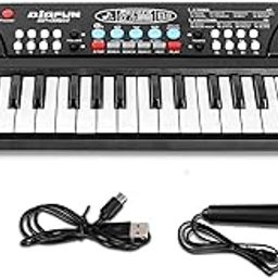 BlackZone Kids Piano Keyboard Electronic Organ Multi-Function Portable with Microphone for Beginners Kid Musical Toys Pianos for Girls Boys Ages 3-8 (37 Key Small Piano)-7