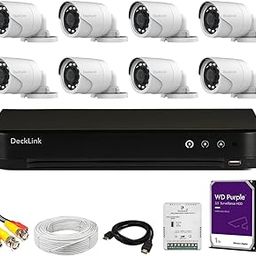 2.4MP Full HD CCTV 8 Bullet Outdoor Camera + 8Ch. DVR 265+ 1080p, 90mtr. Wire + All Accessories Full Combo Set-24