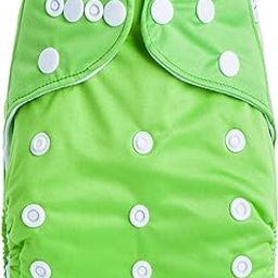 Mistic Reusable Cloth Diaper for Newborn Baby (0–12 kg) – Adjustable, Washable, Leak‑Proof, Organic Cotton, Eco‑Friendly & Gentle on Baby’s Skin (Green, One Size, 1, count)-image-76