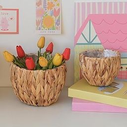 UJEAVETTE Plant Pot Holder Yard Lawn Garden Decoration Indoor Outdoor Flower Pot Cover 15 cmx 11 cm-image-29
